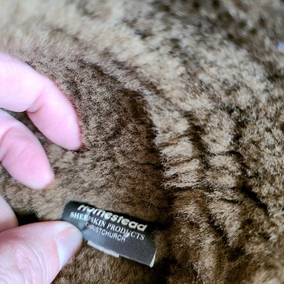 Homestead sheepskin products sheepskin real fur winter hat. - Picture 7 of 11